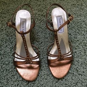 Bronze Sandal Low Heels